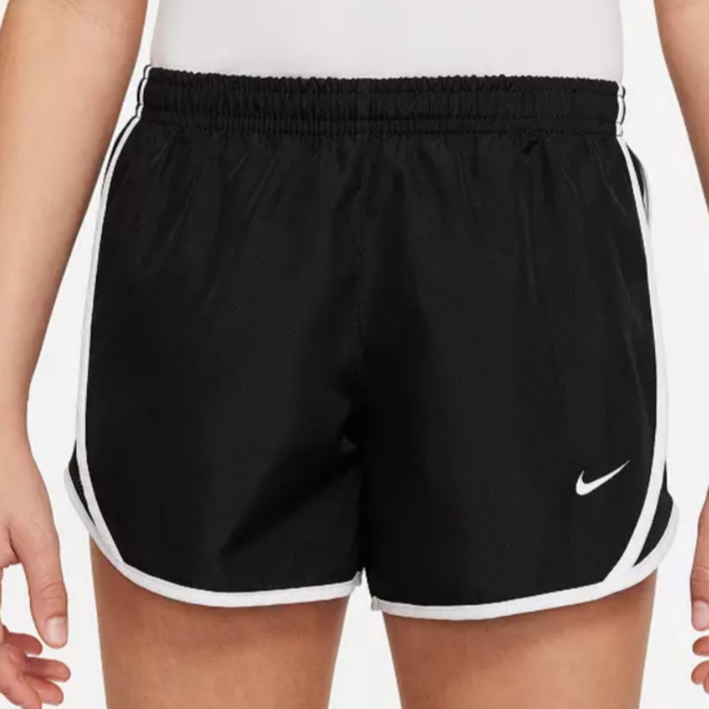 EUC Nike Girl's Black and White Athletic Running Gym Shorts SMALL